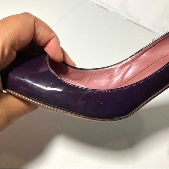 Jean-Michel Cazabat Purple Patent Leather Heels Size 8 - Picture 6 of 10